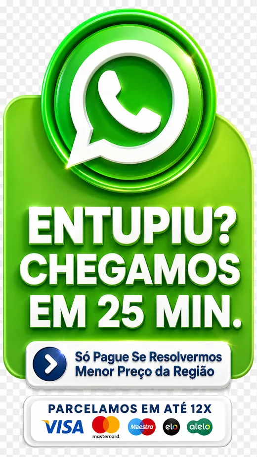 Atendimento Biomax pelo WhatsApp para entupimento com pagamento facilitado